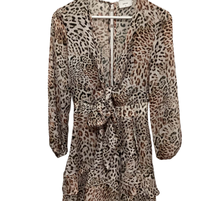 Sheike Womens Size 8 Animal Print Long Sleeve Dress  