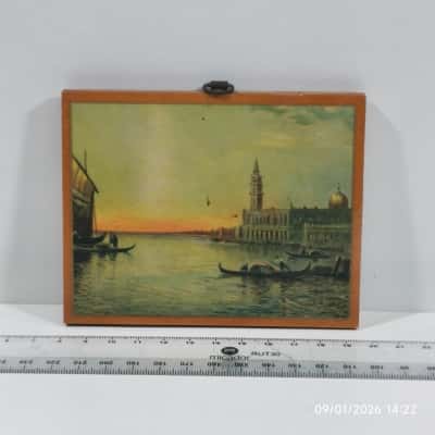 Mini Artwork Print Wall Art Vintage British Empire Made Grand Canal Veneice