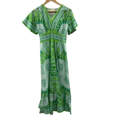 Paisley Womens  Size M / S Maxi Dress Green