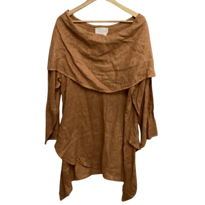 Donna Donna Womens  Size XL Long Sleeve Top Burnt Orange(i) 