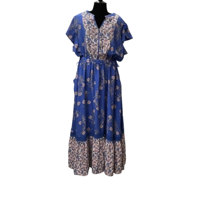 Rockmans Womens Size 16 Casual / Floral / Long Sleeve Dress / Maxi Dress Blue / Floral 