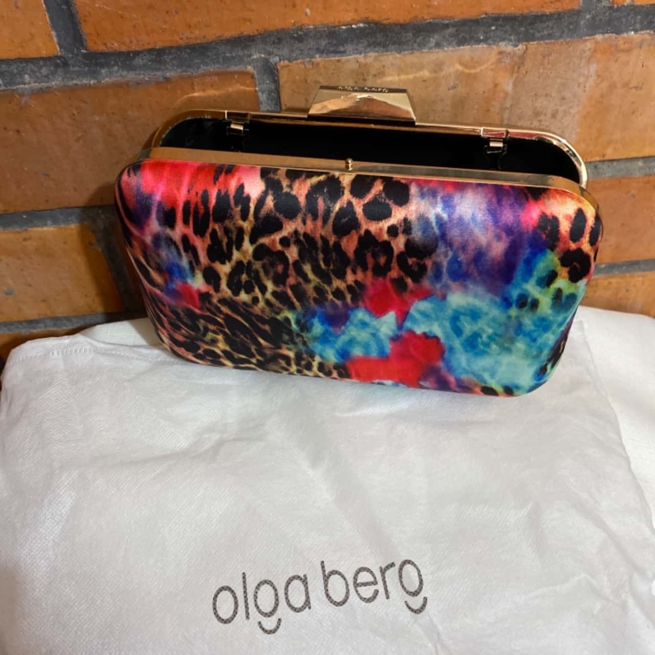 Olga Berg EDITH Iridescent Clutch (Multi)