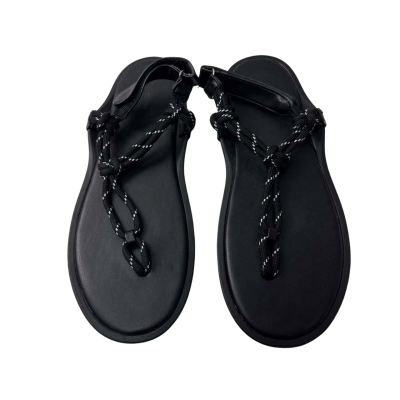 BNWT Decjuba  rope flat Size 41 Sandals Black  