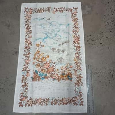 Vintage Tea Towel - Pure Linen Made in Poland
