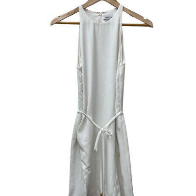 C&M Camilla and Marc Womens  Size 6 Midi Dress Off White with tie and side splits