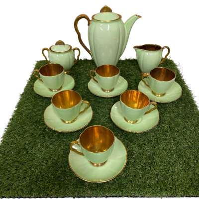 Carlton Ware - Green Coffee Set