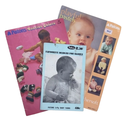 Vintage Baby Knitting Patten Books 