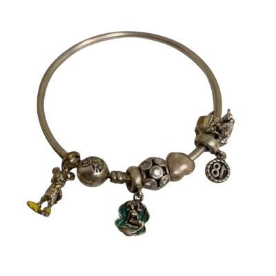Pandora Womens Bracelet Silver Disney Charms