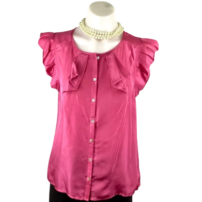 Country Road Womens  Size 8 / M Button Up Top Fuschia 