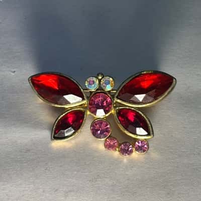 Dragon Fly Brooch - Red, Pink, Costume