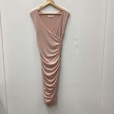 White Closet Womens  Size 10 Bodycon Dress Nude / Pink  