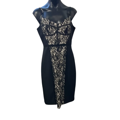 Portmans Womens  Size 12 Cocktail Dress Black  / White 