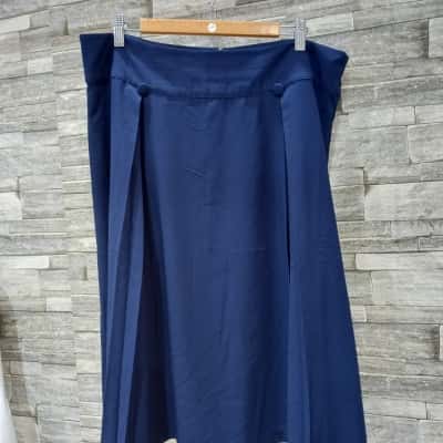 Hell Bunny Women's  Size XXL Midi Skirt Blue / Navy Blue 