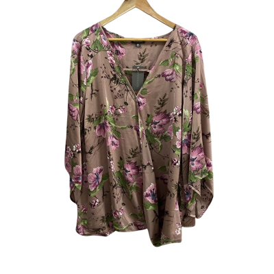 Autograph Womens  Size 24 Wrap Blouse Blush Bergonia