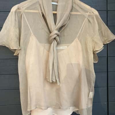 Bianca Spender Womens (14)  Size 8 Blouse Brown 