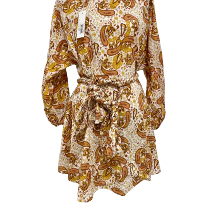 TORANNCE Womens  Size 8 Long Sleeve Dress / Mini Dress Brown / Cream 