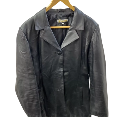  Mens  Size L Leather Jacket Black  