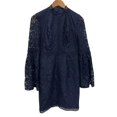  Womens  Size 10 Formal Dress Navy Blue 