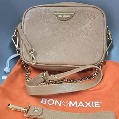  Womens Bon Maxie Cross Body Bag Beige 