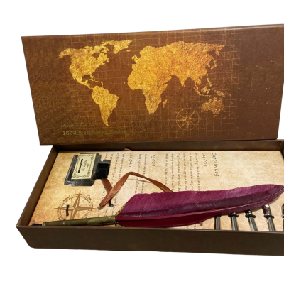 1502 World Map Series Feather Pen Set 