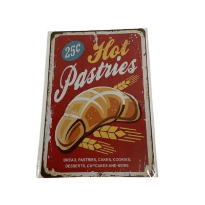 New Metal Man Cave Sign 20X30cm Hot Pastries Print #2179-1-PP
