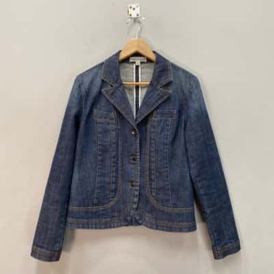 Anthea Crawford Womens  Size 12 Denim Jacket Blue 