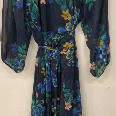City Chic Midnight Pansy Maxi Dress Size XXL