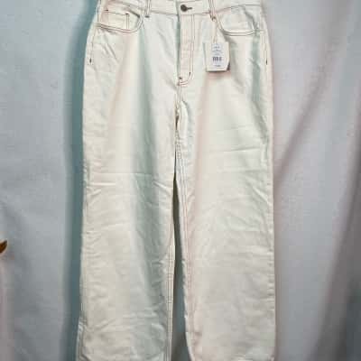 Jag Womens  Size 16 Regular Fit Jeans White 