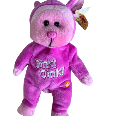 Beanie Kids - Snuffle The Pig Bear With Tag And Bk Button