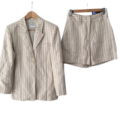 Country Road Womens  Size 6 Latte /Brown Stripe Set 