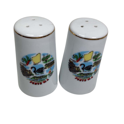 Perth WA souvenir ceramic salt and pepper shakers