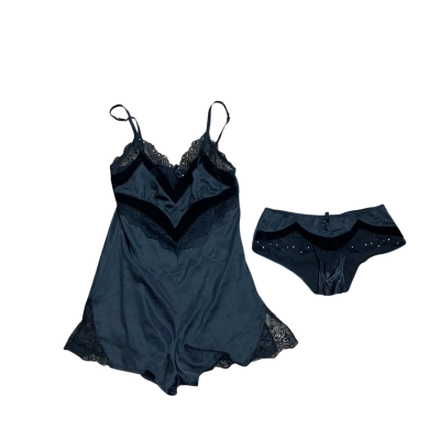Pleasure State Matching Black Romper & Underwear Set Size S / XS