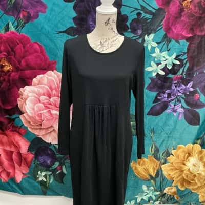 The Ark Womens  Size M Long Sleeve Dress Black  