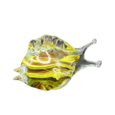 Art Glass Tropical Fish Mini Paperweight 12cm Long x 7cm Tall 221g Weight (CAB)