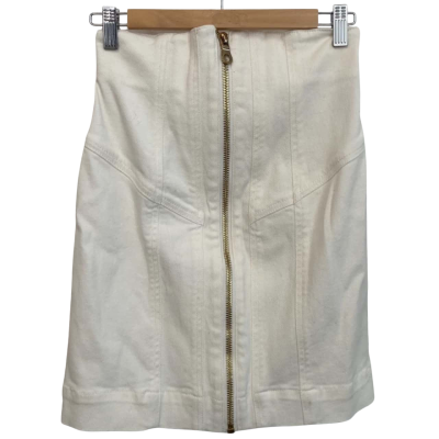 Zimmermann Womens  Size XXS Denim Skirt / Mini Skirt White 