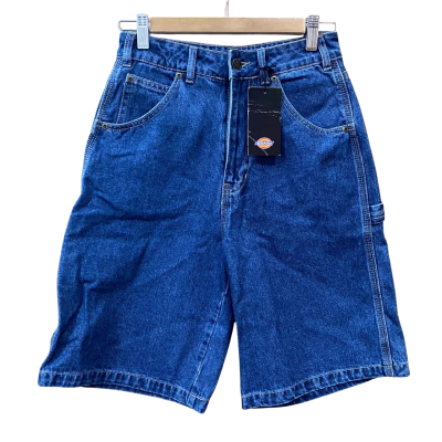 Dickies Blue High-Rise Carpenter Denim Shorts Size 6 