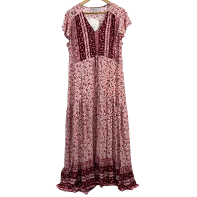 Brand New - Salty Bright - Womens Dress - Size 12 - Pink / Maroon / Multicoloured (RRP $104.95)