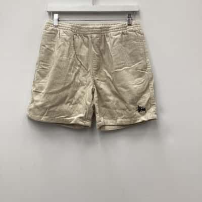 Stussy Mens Shorts Size 32 Cream 