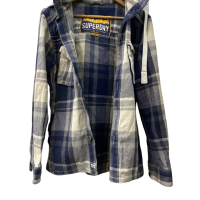 Superdry Mens  Size S Beige / Blue / Checked / Grey 