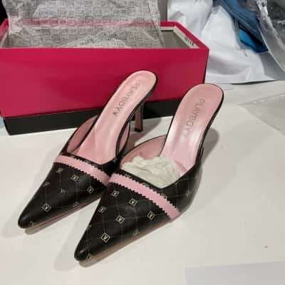 Playbøy Chocolate & Pink High Heels Size 8