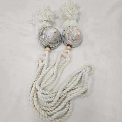 Designer  Real Shell Curtain Tiebacks - 1 pair