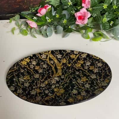 Japanese Dish Black/Gold 