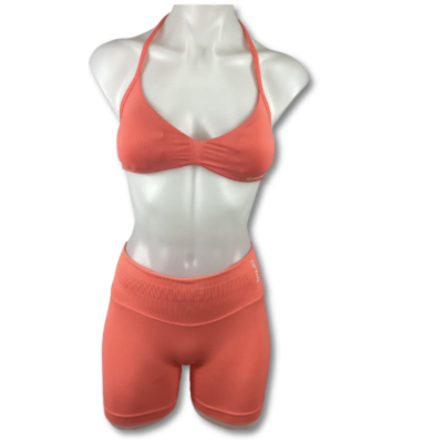 DFYNE Impact Bra & Bike Shorts (Set) - Peach Size XS 