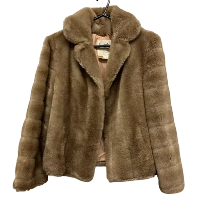 Stanley's Collection Size 16 Vintage Faux Fur Jacket  Gold /Champagne