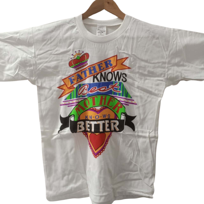 BNWT Vintage Avon Fashion Womens  Size M T-shirts Pattern / White 