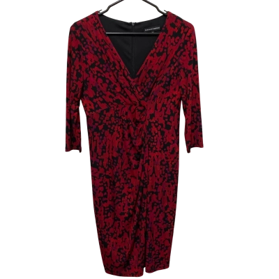 Anthea Crawford Dress Red and Black Size 12