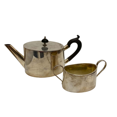 Hardy Brothers Silver Plated Teapot & Sugar Bowl