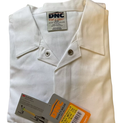 “DNC” -safety wear reflective Coverrals- Mens  Size XXL White 