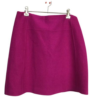 Marcs 100% Merino Wool Magenta High Waisted Skirt