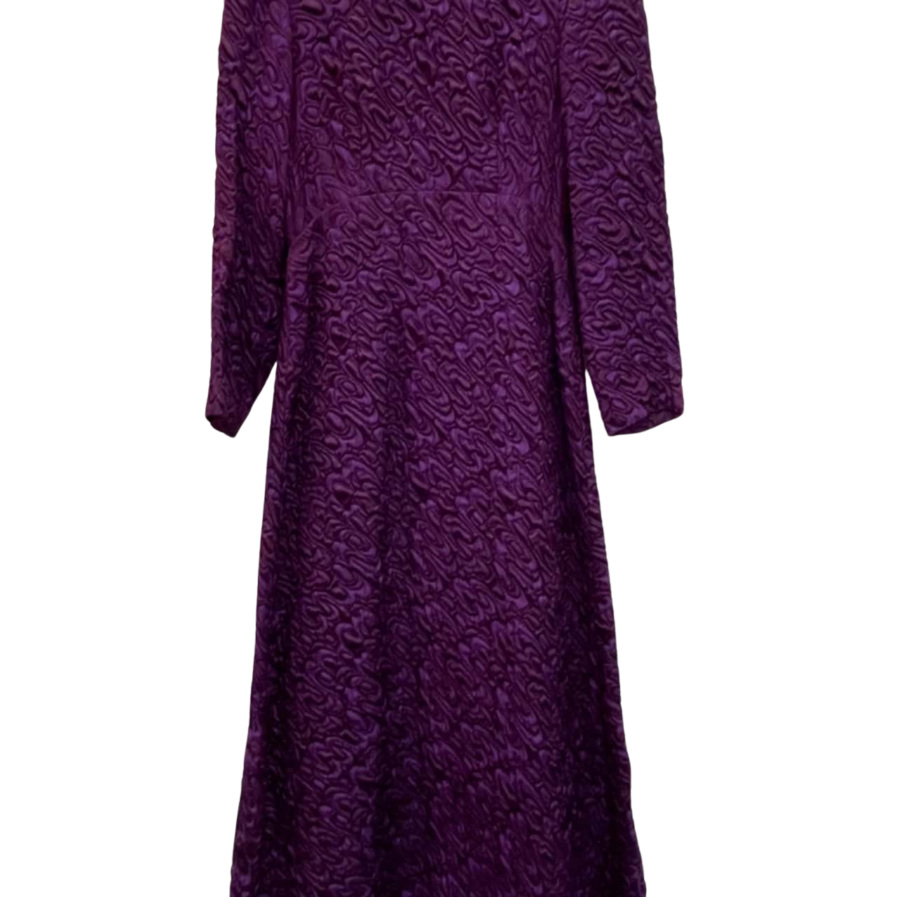 Vintage Formal Purple Gown with Embossed Purple Fabric(s)